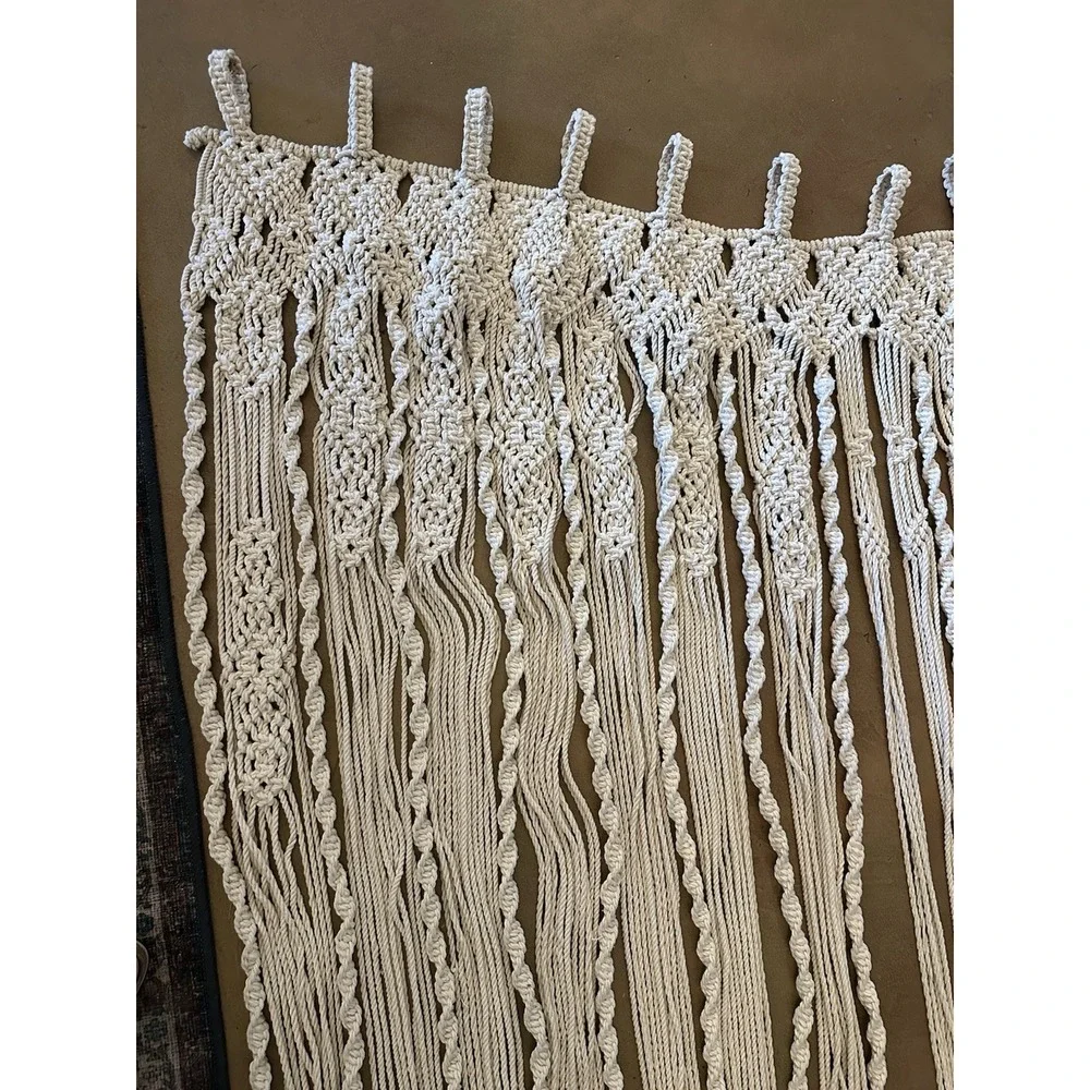 Macrame Curtain Window Treatment Wall Hanging Backdrop Boho 56
